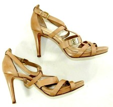 Cole Haan Taupe Leather Strappy High Heel Sandals Air Soles  Womens Size... - £47.55 GBP