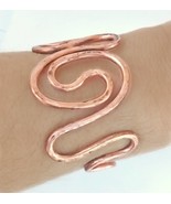 Copper cuff Bracelet, free form, copper wire handmade jewelry - $726.64 MXN