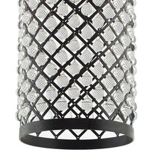 Modern Glass Metal Diamond Cut Out Cylindrical Black Pendant Chandelier Light - £95.88 GBP