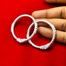 New Baby Bracelet, Unisex Kids Jewelry, Baby Bangle Silver, Kids Cuff Ba... - €47,85 EUR