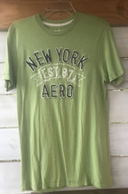 New York Aero Men&#39;s Medium Est. 87 embroidered T-Shirt Olive Green S/S r... - £11.73 GBP