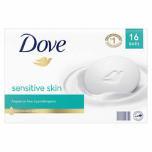 Dove Moisturizing Beauty Bar Soap Sensitive Skin 3.75 oz, 16 Bars - £19.40 GBP