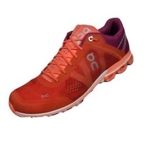 On Cloud Flow Road Running Shoes Womens 9.5 Orange Purple Swiss Engineering - $52.46