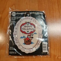 NMI NEEDLEMAGIC Cross Stitch Kit Needlework 1352 Happy Holidays Santa in... - $13.47