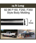 24ft Truck Black Chrome Side Body Trim Molding 1992-1996 Pickup F150 F25... - $3,113.98 MXN