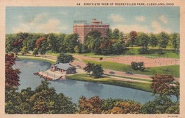 Cleveland Ohio OH Rockefeller Park Bird&#39;s Eye View Postcard C28 - £2.33 GBP