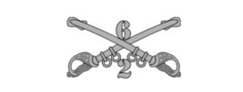 4&quot; us military 2-6 cavalry silver bumper sticker decal usa made - $26.99