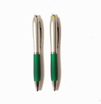 Lot Of 100 Pens - Silver Matte Finish Plastic Led Flashlight Pen With Gr... - $95.33