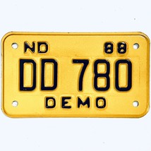 1988 United States North Dakota DEMO Special License Plate DD 780 - £14.78 GBP