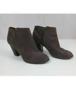 Gap Women&#39;s Brown Leather &amp; Suede Textile Side Zip Ankle Boots Size 7 - $16.82