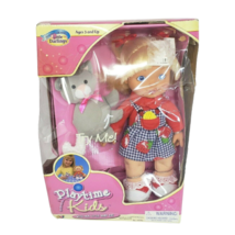 VINTAGE DSI GROWING UP W LITTLE DARLINGS PLAYTIME KIDS DOLL + CAT ORIGIN... - $65.55