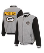 New Mens Packers 2-tone Reversible Fleece Jacket JHDesign - Gray/Black - $124.03 CAD
