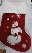 Luxury Velvet BHD Beauty Embroidery Pattern Set of Christmas Snowman Sto... - $19.80