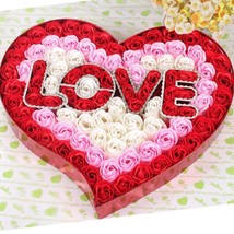 I Love You 100 pc Flower Rose in Heart Shaped Box - $9.95+