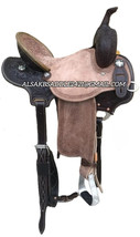 Western Leather Barrel Racing Saddle Floral Tolled  Rough Out Seat with ... - $5,936.28 MXN+