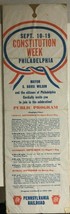 PENNSYLVANIA RAILROAD vintage 1937 5-1/4&quot; x 17-1/2&quot; Constitution Week br... - £19.46 GBP