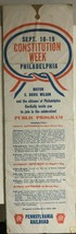 PENNSYLVANIA RAILROAD vintage 1937 5-1/4&quot; x 17-1/2&quot; Constitution Week br... - $470.96 MXN