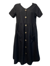hailey &amp; co black button up short sleeve dress Size S - £19.46 GBP