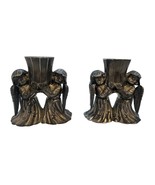 Vintage ~ Pair Silver Plated Angel/Cherub ~ Candle Holders ~ Intl Silver... - $25.74