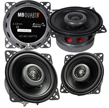 4x MB Quart FKB110 Formula 4 Inch 2-way 160 Watts Max Power Coaxial Speakers - £77.43 GBP