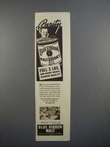 1936 Pabst Blue Ribbon Malt Extract Ad - Purity - $18.49