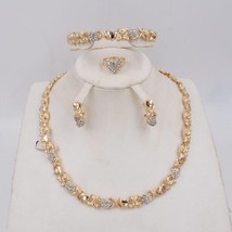  set women high quality 18k gold plating fashion hear bear wedding necklace earring set thumb200