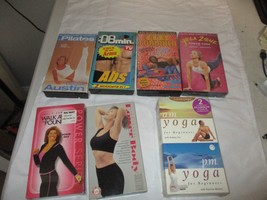 Vintage Workout Aerobic Exercise Fitness 7 VHS Lot unused 4 sealed 3 unused - $24.74