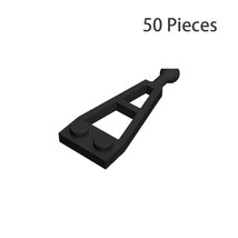 Part 2508 Plate 1x2x4 w. Ball Building Pieces Bulk Lot 50x Black 100% Compatible - £7.00 GBP