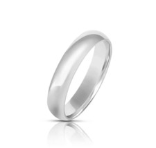 ADIRFINE 925 Sterling Silver 5MM Comfort Fit Wedding Band Ring - £47.06 GBP