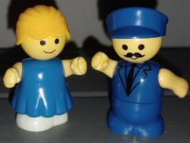 Vintage Playskool Lil Playmates 1980’s 2 Figures Policeman Police Blonde... - $6.00