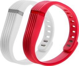 Sealed New Wo Case Flexband Fitbit Flex Tracker One Size Red/White Wrist Band 2pk - £4.68 GBP