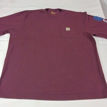 Carhartt 102867-614 Original Fit Men's Red Cotton Long-Sleeve Graphic T-Shirt XL image 10