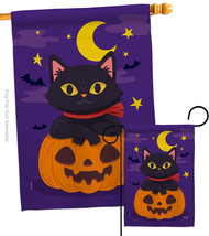 Halloween Kitty - Impressions Decorative Flags Set S137297-BO - £46.33 GBP
