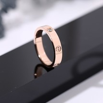 Classic Screw Ring for Men Women Stainless Steel Rose Gold Silver Color Filled L - £10.38 GBP