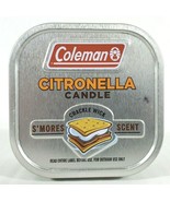 COLEMAN S&#39;MORES SCENT CITRONELLA CRACKLE WOOD WICK CANDLE SMORES NEW - £4.28 GBP