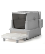 Stainless Steel Litter Box with Lid Large Litter Box for Big Cats Anti-L... - $96.00