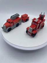 Trackmaster Die Cast &amp; Wood Thomas &amp; Friends Push Along Flynn Firetruck Lot - £7.55 GBP