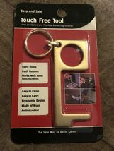 NEW Metal No Touch Germ Free Key Tool Door Opener Anti Bacterial Brass S... - $5.67
