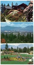 3 Postcards Vancouver BC Canada Stanley Park Queen Elizabeth Gardens Unposted - £3.91 GBP