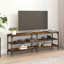 Industrial Wooden Large Rectangular 3-Tier TV Cabinet Stand Unit Metal Frame - £62.74 GBP+