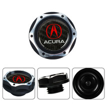 Brand New Jdm Black Engine Oil Cap With Real Carbon Fiber Sticker Emblem For Acu - $20.00