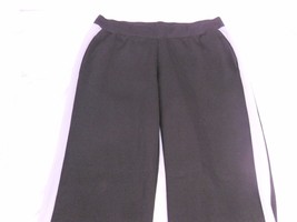 REBOOK RBK PLAYDRY BLACK PURPLE WIDE LEG CAPRI WOMEN&#39;S YOGA GYM SWEAT PA... - $16.03