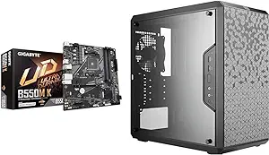 GIGABYTE B550M K AMD B550 Micro ATX Motherboard and Cooler Master Q300L ... - $250.99