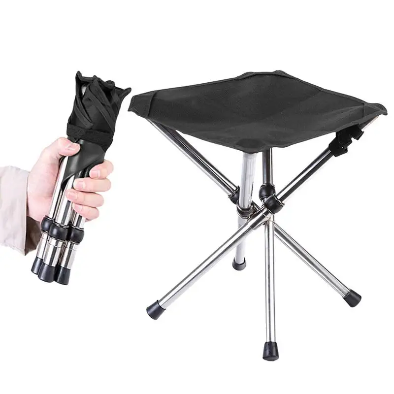 Lightweight Foldable Hiking Fishing Chair 3 Leg Camping Stool Portable Train - £30.37 GBP+