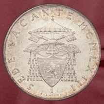 1963 Vatican City 500 Lire, Silver Coin Sede Vacante KM# 75 Mint Sealed - $85.76