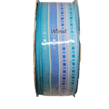 Offray Wired Ribbon Belmont Mystic Blue Stripes Summer Wreath Bow 10 Yar... - £15.65 GBP