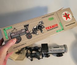 Ertl Texaco Horse & Tanker Metal Diecast Coin Bank with Key in Original Box image 10