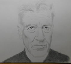 David Lynch Pencil Drawing 9x12 Original Portrait Sketch - £22.23 GBP