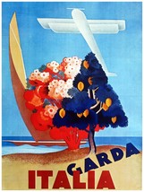 3560.Vintage Italian 18x24 Poster.GARDA,Italy.Home.Art.Decor Designer Heaven.Sho - £22.30 GBP