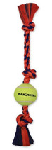 Premium Mammoth Flossy Chews 20 Inch 3 Knot Tug Toy with Tennis Ball - Medium - £7.75 GBP+